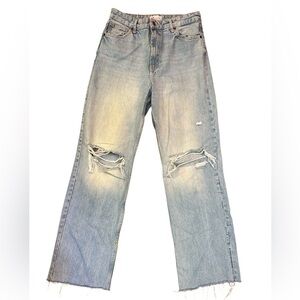 Zara Light Blue Distressed Jeans sz 10
